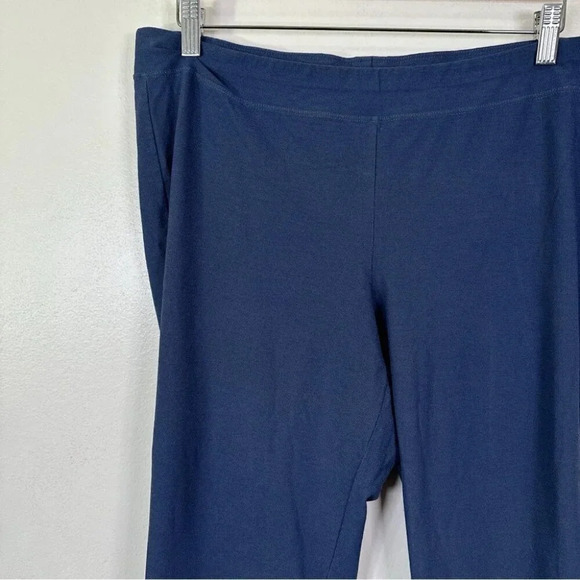 Eileen Fisher  Womens Size Large Blue Crepe Pull On Ankle Pant - Picture 4 of 13